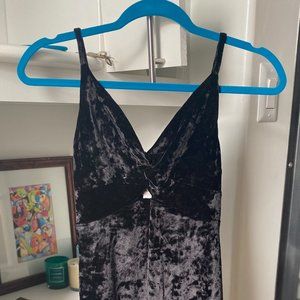 Black Velvet Free People Dress with small cutout